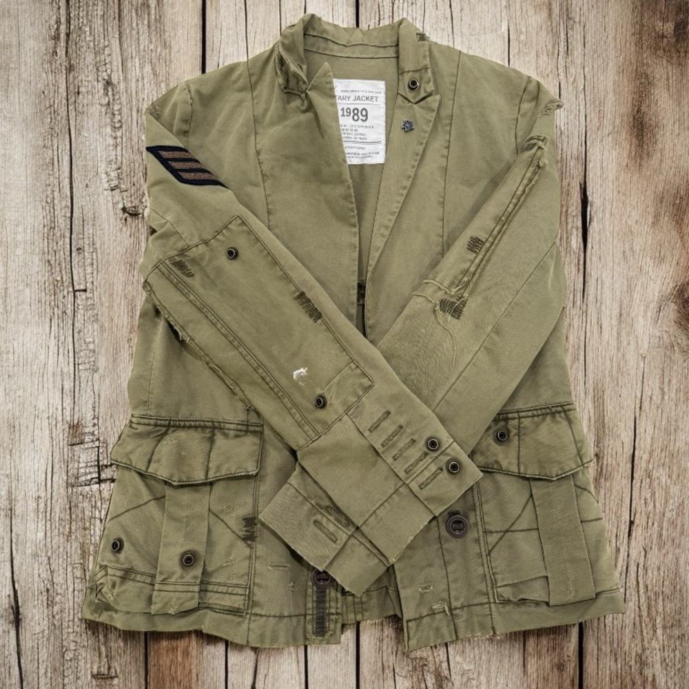 Zadig & Voltaire Olive Green Military Style Jacket